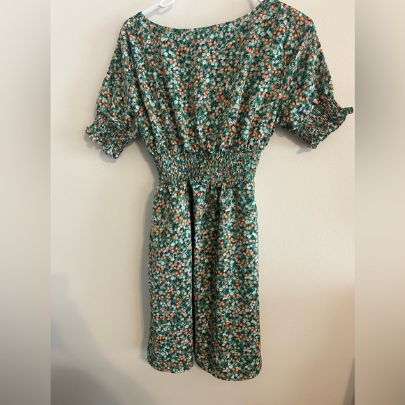 Altar’d State Green Floral Smocked Midi Dress - Picture 5 of 6